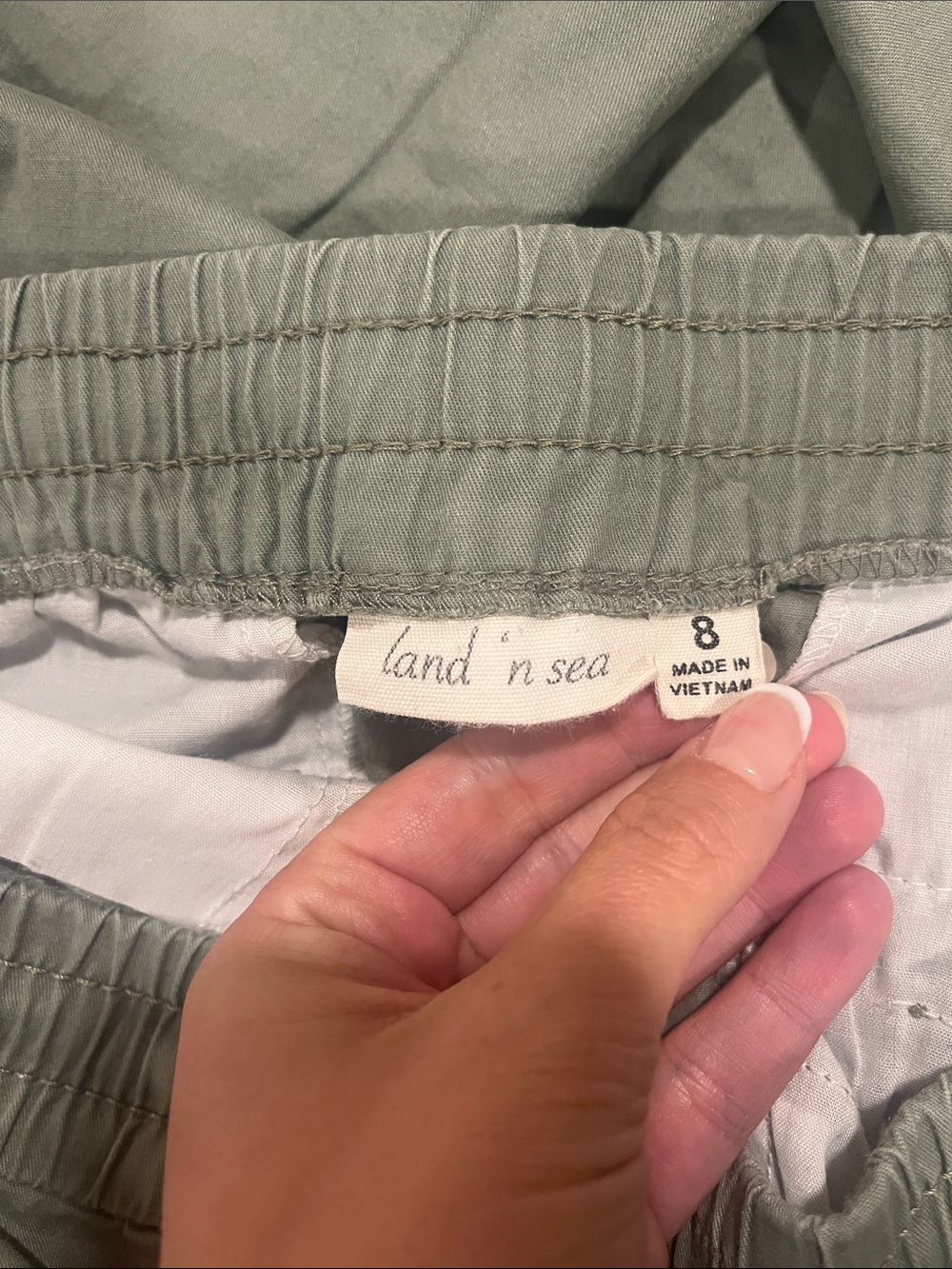 Land N Sea Olive Green Joggers - Size 8 - Picture 7 of 9